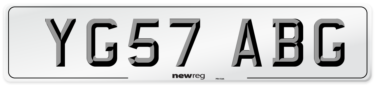 YG57 ABG Number Plate from New Reg